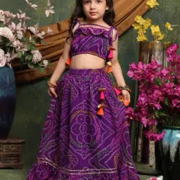 saka designs Girls Lace Lehenga with Choli image 4