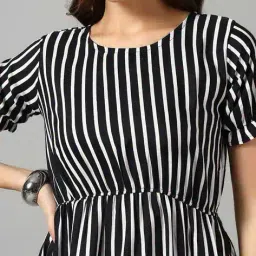 raiyani enterprise x ag Women Striped Fit & Flare Dress  image 4