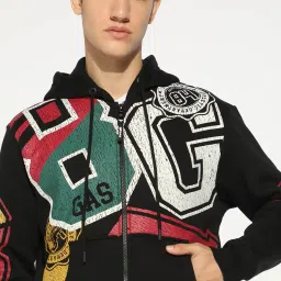 gas Men Brand Print Regular Fit Zip-Front Hoodie image 5