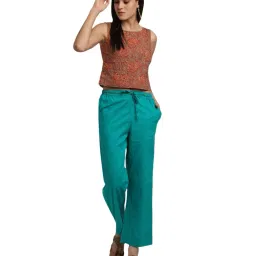 morrio Women Flat-Front Straight Fit Pants image 5