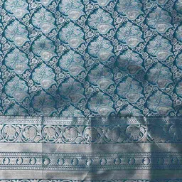 indie picks Floral Woven South Silk Kanjeevaram Saree image 5