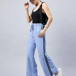 femea Women Flared Track Pants with Contrast Panel image 5