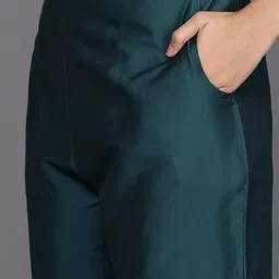 gerua by libas Women Embroidered Straight Kurta with Pants & Dupatta image 5