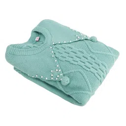 bharatasya Girls Printed Sweatshirt with Ribbed Hems image 5