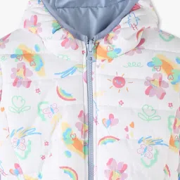 kg frendz Girls Printed Reversible Puffer Jacket image 5
