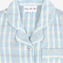 wear we met Checked Collar-Neck Nightwear Set image 5