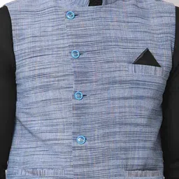klotthe Checked Nehru Jacket image 5