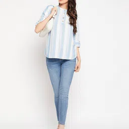 weavllite Striped Round-Neck Tunic image 5