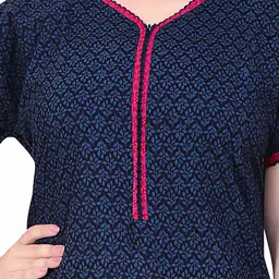 zairra Women Floral Print Cotton Nightie image 5