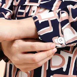 momtobe Women Printed Shirt Dress image 5