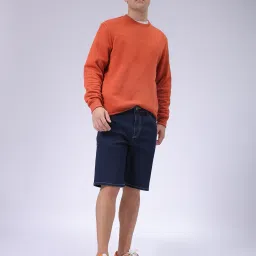 the indian garage co Men Slim Fit Denim Shorts image 5