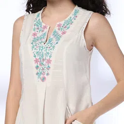 fusion Women Embroidered A-Line Dress image 5