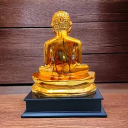 sankalan creations Gold-Plated Lord Mahaveer Figurine image 5