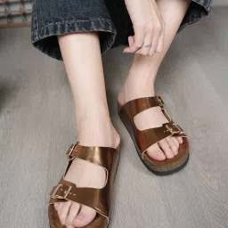 mozafia Women Flat Sandals with PU upper image 5