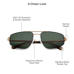 john jacobs Unisex UV Protected Aviator Sunglasses -JJ S14448 image 5