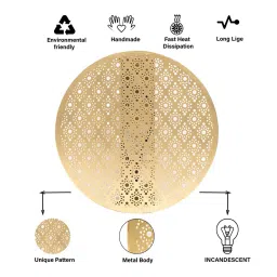 homesake Round Brass Wall Lamp image 5