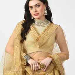 a r silk dupatta hub Women Embroidered Dupatta image 5