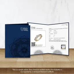 kuberbox Yellow Gold Diamond Twin Circles Open Ring image 5