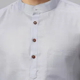 fashion world Men Regular Fit Short Kurta with Patch Pocket image 5