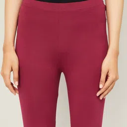 melange by lifestyle Solid Full Length Leggings image 5