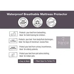 trance home linen 220 GSM Queen Size Waterproof Mattress Protector image 5