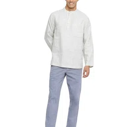 fabindia Short Kurta with Mandarin Collar image 5