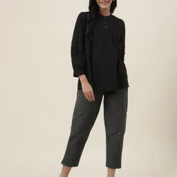 fabindia Straight Fit Flat-Front Pants image 5