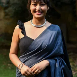 suta Cotton Saree with Tassels image 5