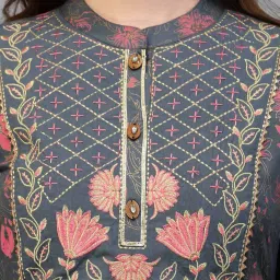kbz Floral Print Anarkali Kurta image 5