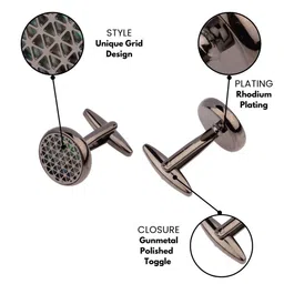 the tie hub Men Silver-Plated Cufflinks image 5