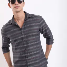 ketch Men Striped Slim Fit Shirt image 5
