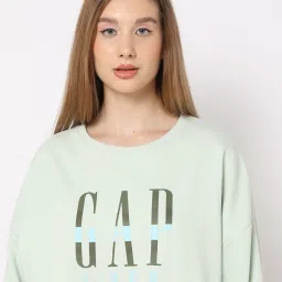gap Women Printed Relaxed Fit Pullover image 5