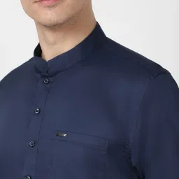 peter england Men Solid Short Kurta image 5