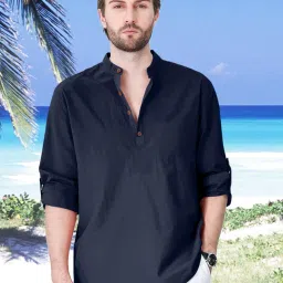 fifth u Men Regular Fit Short Kurta with Mandarin Collar image 5