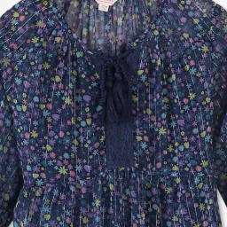 point cove Girls Floral Print Boho Tiered Dress image 5