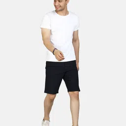 9 impression Flat-Front Shorts with Belted Loops image 5