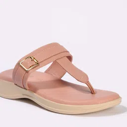 hi-attitude comfort Women T-Strap Slip-On Flat Sandals image 5