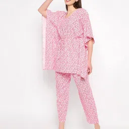 clovia Women Paisley Print Top & Pyjamas Set image 5