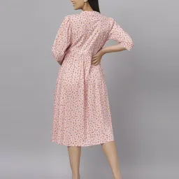 mamma's maternity Women Printed Fit & Flare Dress image 5