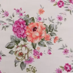 haus & kinder Floral Print King Bedsheet with Pillow Covers image 5