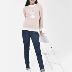 crimsoune club Embroidered Pullover with Ribbed Hem image 5