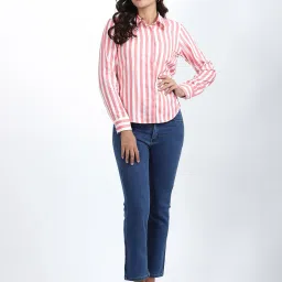nksa fashion Women Striped Regular Fit Shirt image 5