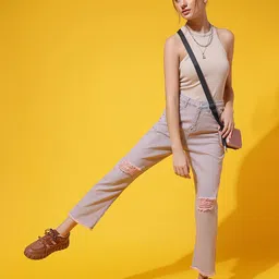 belliskey Women Regular Fit High-Rise Straight Jeans image 5