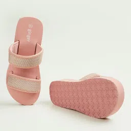 ginger by lifestyle Women Embellished Double-Strap Flip-Flops image 5