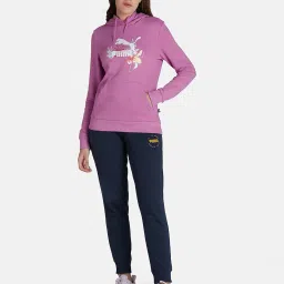puma Brand Print Hoodie with Kangaroo Pocket image 5