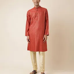 fabindia Long Kurta with Mandarin Collar image 5