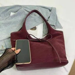 purplehunt Women Leather Self-design Handbag  image 5