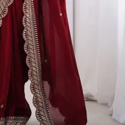 ri-wah Women Sequins Work Embellished Saree     image 5