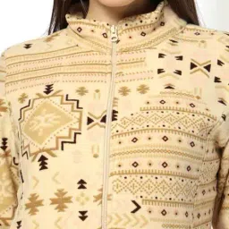 dnmx Women Aztec Print Relaxed Ft Zip-Front Jacket image 5