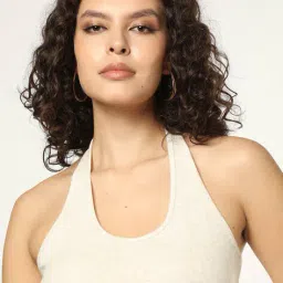 fyre rose Women Fitted Sleeveless Halter-Neck T-Shirt image 5